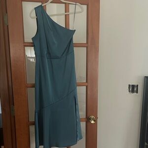Sam Edelman Teal One-Shoulder Dress
